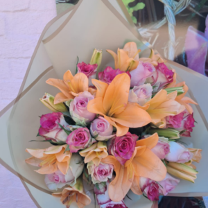 Orange and pink